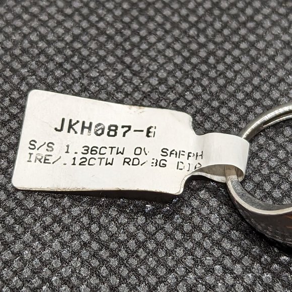 Blue Sapphire or Blue Tourmaline Ring in Sterling - Picture 5 of 5